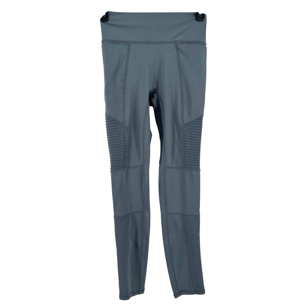 Fabletics Moto Leggings Women S Blue Gray Solid Skinny Modern Activewear Pant